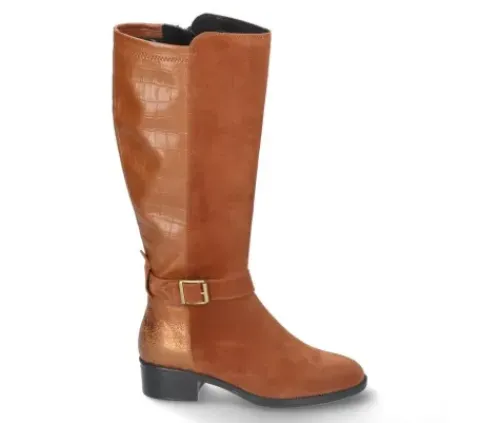 Durea - Wijdte H - 9805 1315 - Cognac - Uitneembaar voetbed - L schacht