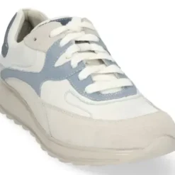 Durea - Wijdte H - Wit met Blauw - 7272 - Uitneembaar voetbed