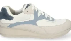 Durea - Wijdte K - Wit met Blauw - 6272 - Uitneembaar voetbed